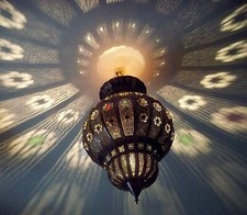 Lustre plafonnier marocain fer