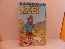 PUBLICITÉ AUTOCOLLANT KANGOURAK SALIK TINTIN ILE NOIRE