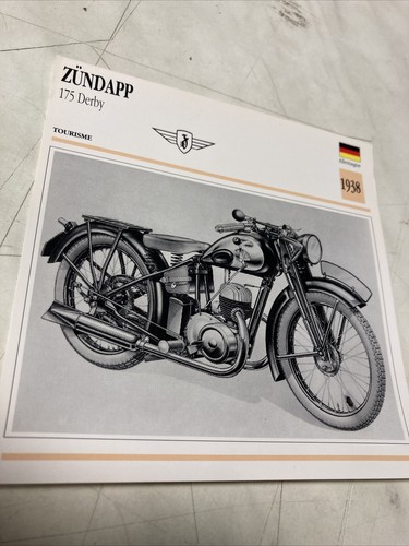 Zündapp 175 derby 1938 fiche - zündapp,