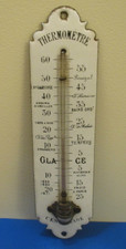 Ancien et Authentique Thermomètre émaillée 23,7ccm x 6cm     Fonctionne