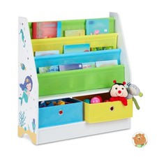Etagère enfants Meuble de rangement jouets Bibliothèque enfant 3 compartiments
