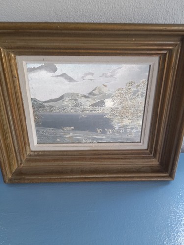 Tableau sur fond etain henri - tableau,