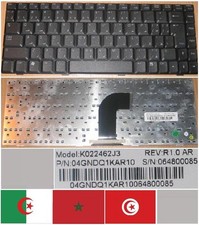 CLAVIER QWERTY ARABE ASUS M9 M9N Series K022462J3 04GNDQ1KAR10 Noir
