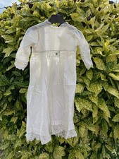 Ancienne Robe De Baptême Bébé Poupée - Longueur 58 cm