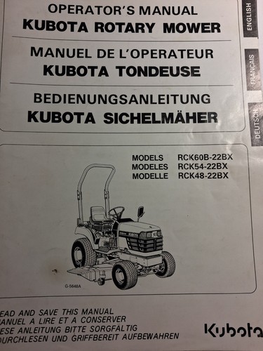 Manuel plateau coupe kubota - manuel,