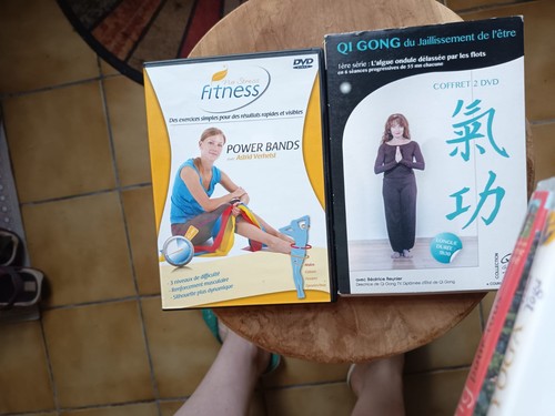 Lot dvd fitness yoga qi - fitness,