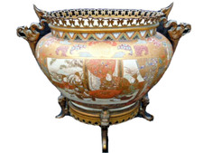 Vase jardinière faïence