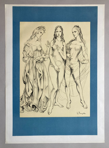 Affiche foujita les 3 - les,