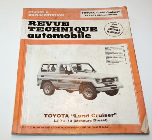 Revue technique toyota land - revue,