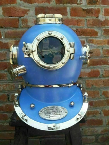 Casque plongée bleu style - bleu,