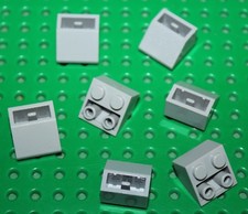 7 x Lego MdStone Slope Brick