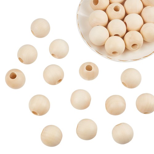 30pcs perles en bois - 30,