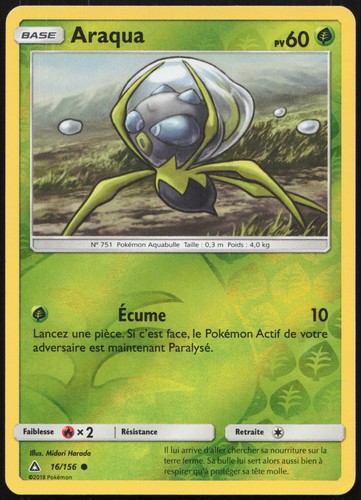 Carte pokémon araqua 156 - pokémon,