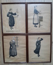 V. LHUER - 4 DESSINS COSTUMES