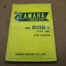 PARTS LIST YAMAHA RS 125 DX