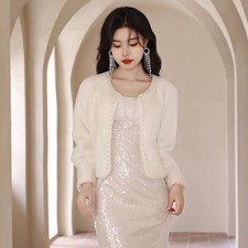 Femme Mariage Fausse Fourrure