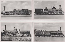 4 Cartes - Fiches 1952 - Locomotive - Chemin de Fer - Editions NM - Vie du Rail