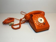 Dec15 -  Téléphone  vintage à cadran ☎️ SOCOTEL S63 Orange Années 70's 80's