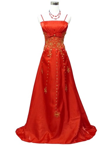 Robe soirée rouge longue - robe, de