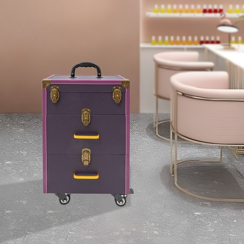 Portable makeup train case - portable,