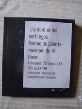 coffret  6 disques 78 Tour- Ravel - l'enfant et les sortilèges -Liv Gratuite