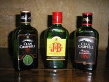 Whisky Flacons  JB et Campbell
