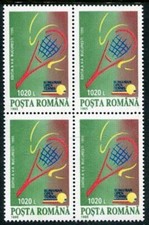 ROUMANIE 1995 - TENNIS  - Yt 4285 - BLOC de 4  Neufs** sanc ch - Cote 6€ - TH042
