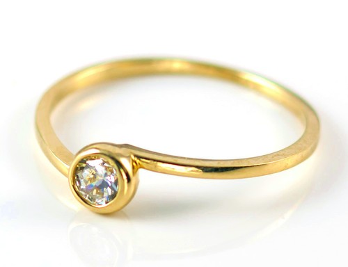 9ct jaune rubover - or,