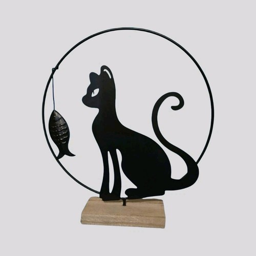 Sculpture silhouette chat - silhouette, de