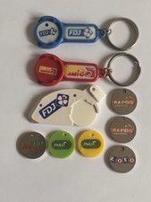 Lot X 9 Jetons  De Caddie  Différents FDJ PMU Rapido Loto Française Des Jeux