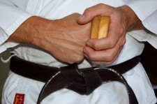 Appareil de trempe Seiken (poing). Main tenir Makiwara  Fait main.