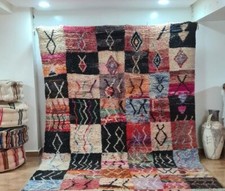 Tapis berbère artisanal beni ourain fait-main en pure laine , NEUF