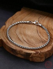 Bracelet Argent Sterling 925 Poinçon Bijoux Chaîne Homme Femme 6g 19cm