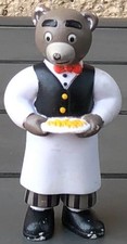 Figurine Petit Ours Brun Serveur , Bayard Presse 2006