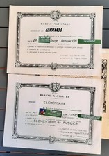 Lot Documents Commando Marine Brevet certificat 1964 + Fusilier Marin 1963