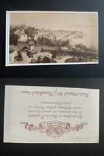 Bruder, Suisse, panorama de Neuchâtel Vintage albumen print CDV.  Tirage album