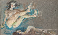 GUY COMBRISSON (1905-1991) SUPERBE SCENE ANIMEE ART DECO 1930 SIGNEE (49)