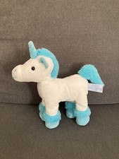 Doudou Peluche Licorne blanche et bleue Gipsy
