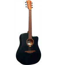 Guitare Folk Electro Lag T70DCE-BLS Dreadnought Cutaway Electro Black Satin