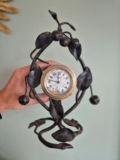 Ancien réveil Art Déco Art Nouveau 1900 fer forgé horloge pendulette