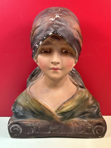 Buste plâtre jeune fille - plâtre,