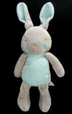 *. DOUDOU KLORANE LAPIN GRIS BLEU VERT BLANC ALVEOLE ROND NEUF*