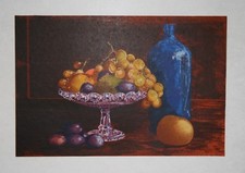Bernard JOBIN - Estampe originale - Lithographie - Coupe de fruits 2
