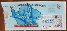 Billet de loterie nationale 1974 8e tr A Les Gueules Cassées 1/10 Gouvion St Cyr