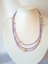 COLLIER SAUTOIR PERLES VIOLET