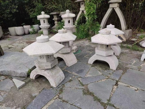 Japanese garden stone lantern