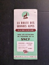 Route des Alpes autocar SNCF 1958 horaires et itinéraires