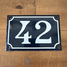 (v67) PLAQUE EMAILLEE EMAIL NUMERO DE RUE  N° 42