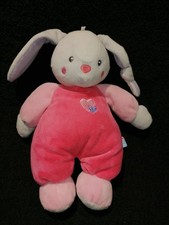 Doudou peluche lapin rose