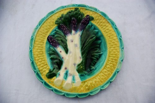 Ancienne assiette asperges - ancienne, à